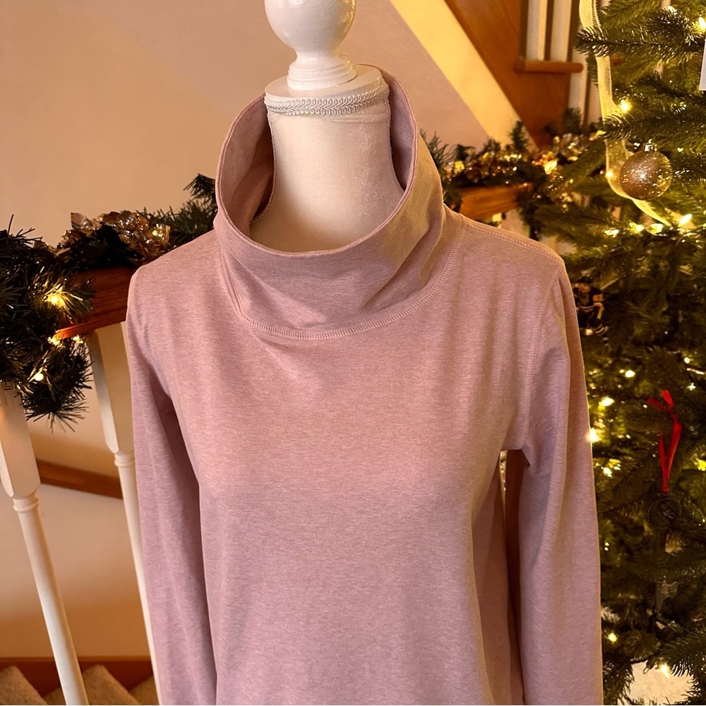Gaiam Dusty Pink Sweatshirt with Cowl Neck Size Medium - Picture 2 of 6